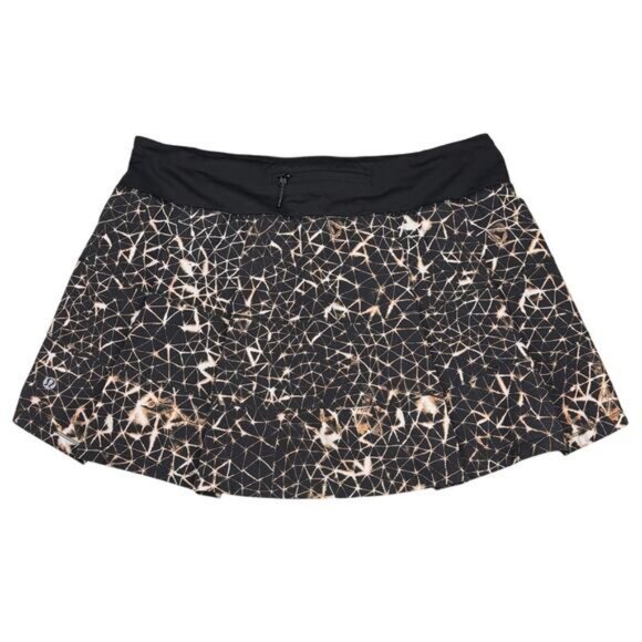 LULULEMON Pace Rival Skirt II Size 10 Sugar Crush Multi / Black - Picture 8 of 10